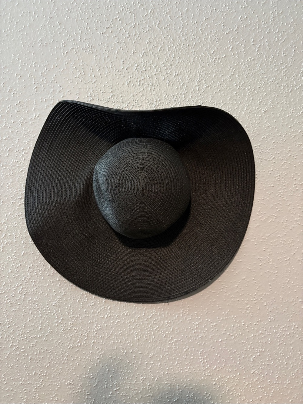 Express Black Wide-Brim Straw Sun Hat